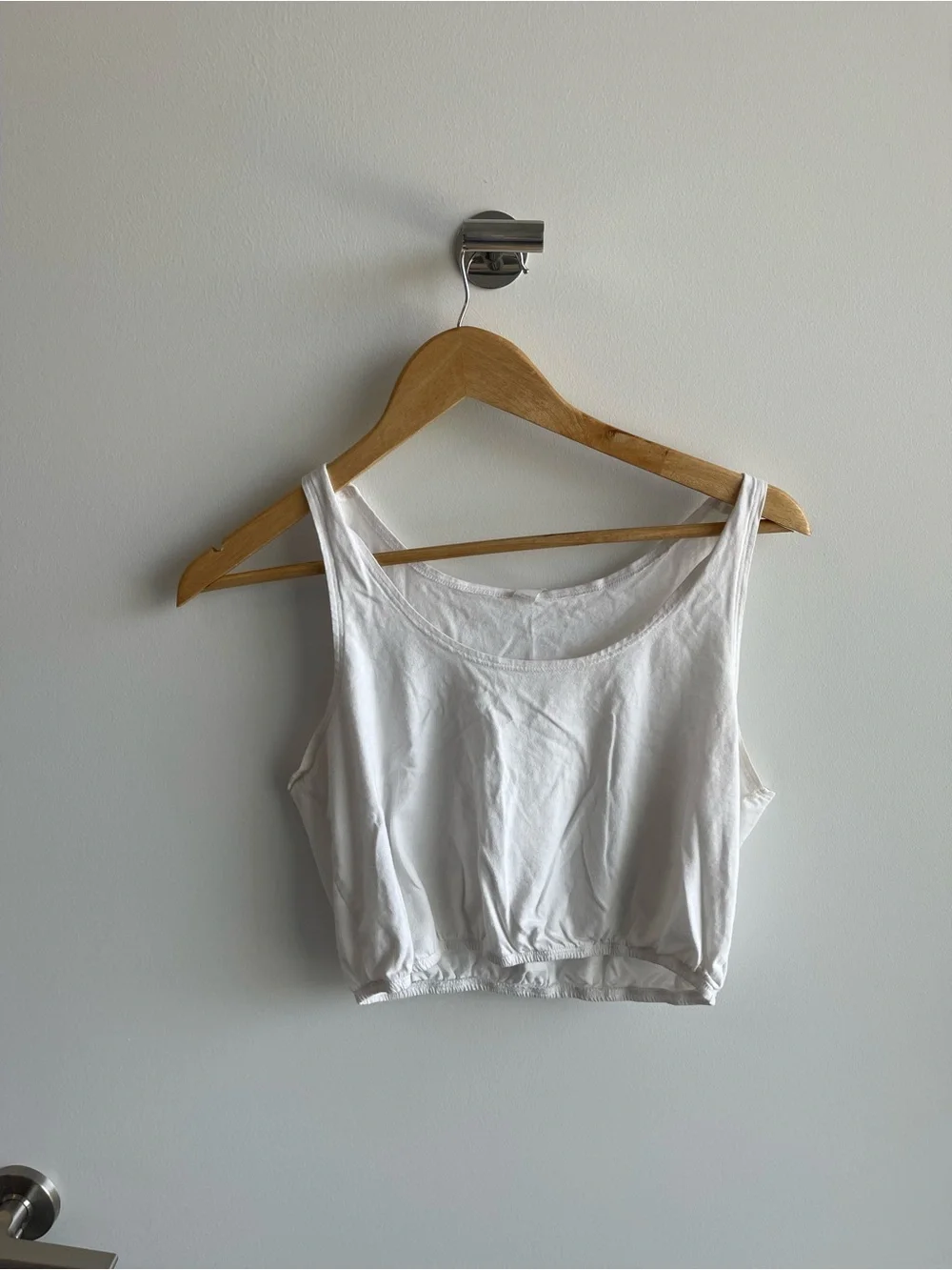 Alo Yoga White Cinched Tank Top